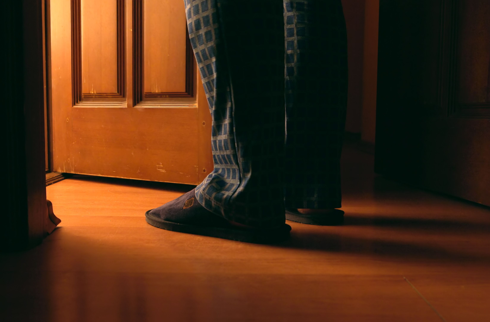 Man wandering at night.